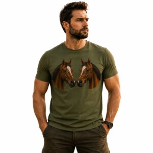 Tricou personalizat cu doi Cai murgi