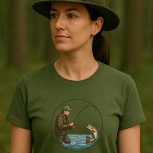 Tricou Pescuit personalizat cu Pescar si Pește