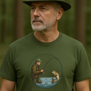 Tricou Pescuit personalizat cu Pescar si Pește