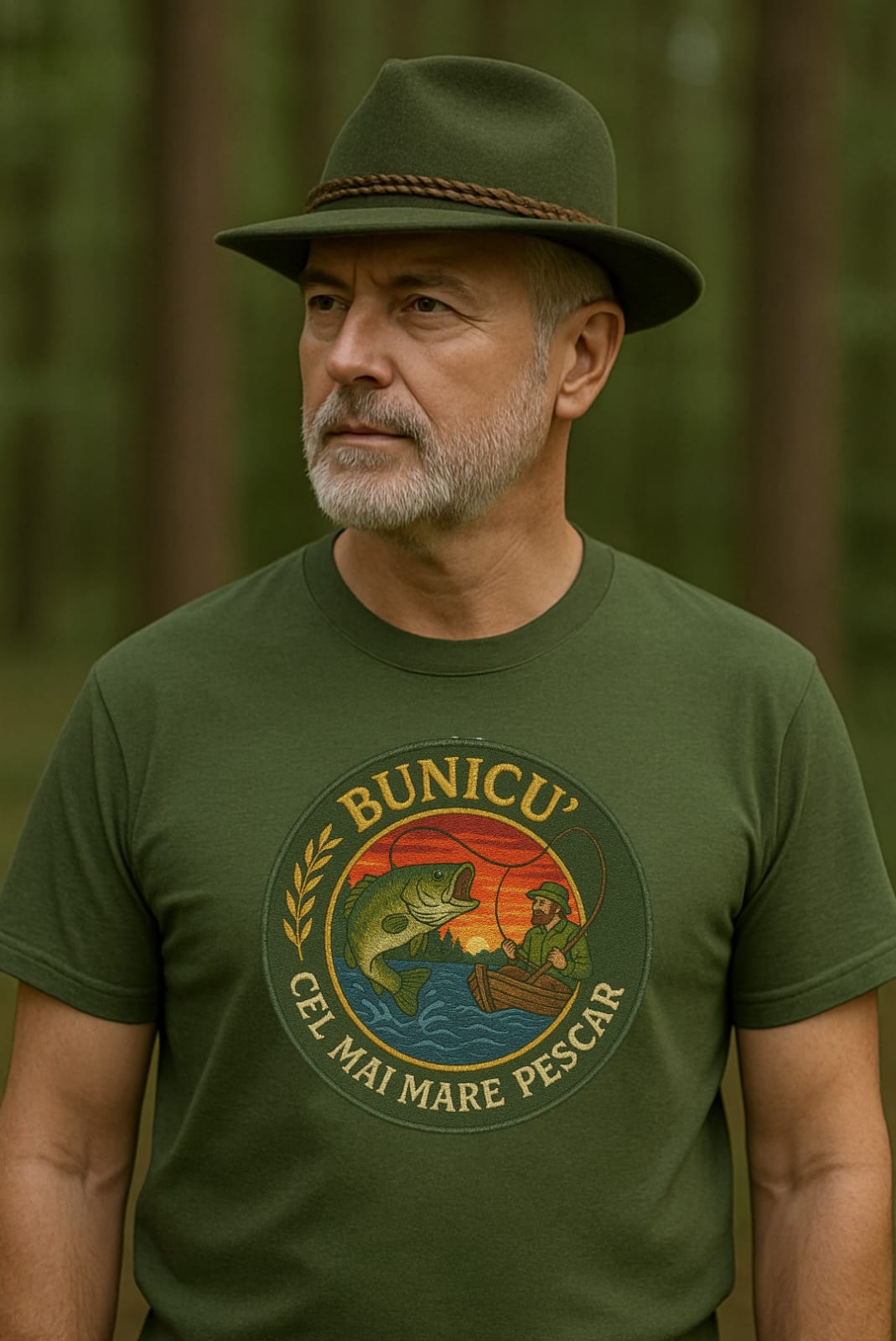 Tricou pescar personalizat pentru Bunicu