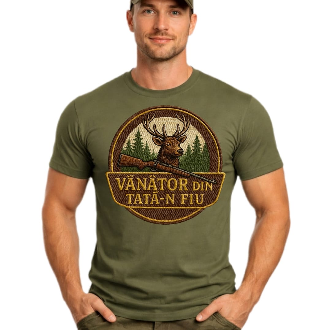 Tricou de vânătoare personalizat cu mesaj