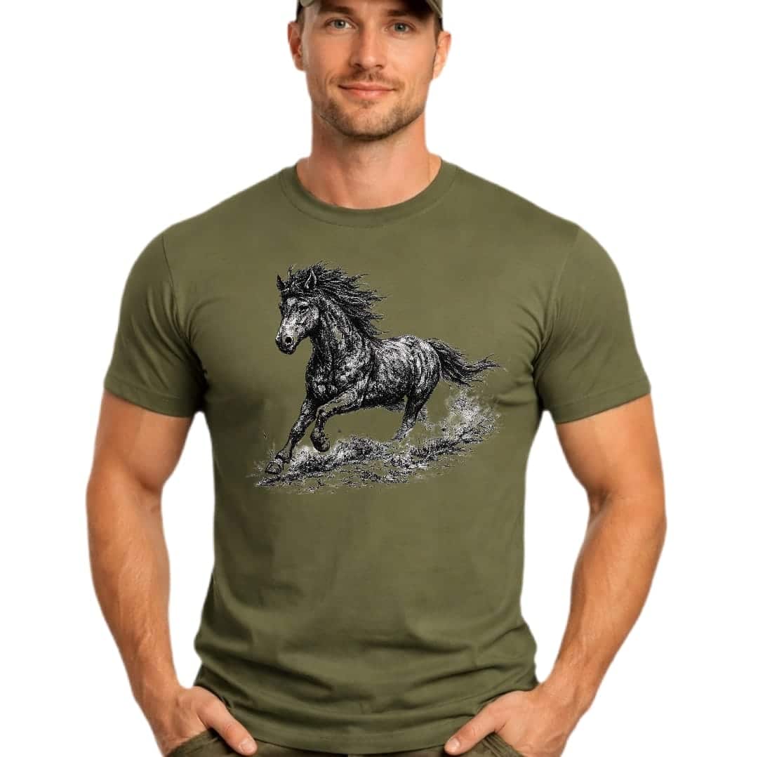 Tricou de vanatoare personalizat Cal