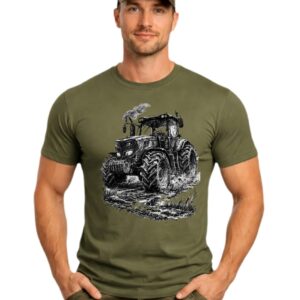 Tricou de vanatoare personalizat cu Tractor